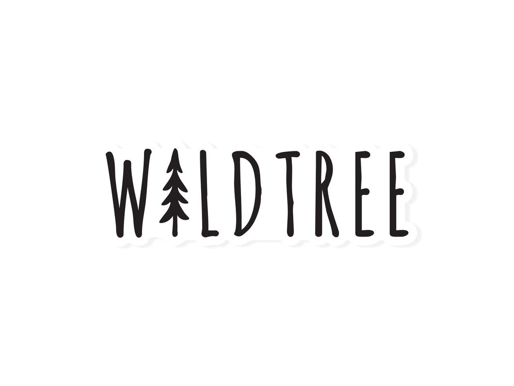 Wildtree sticker of wildtree logo black and white