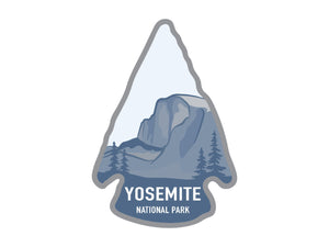 National park arrowhead shaped stickers of Yosemite national park California