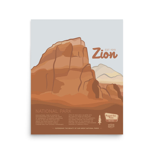 Zion National Park Poster