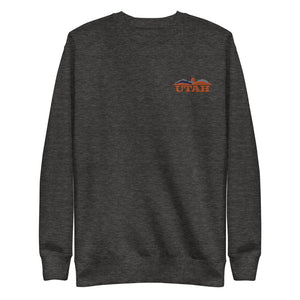 Utah Unisex Fleece Pullover with Embroidered Design