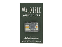 Load image into Gallery viewer, Vintage Camera Acrylic Pin on card backing
