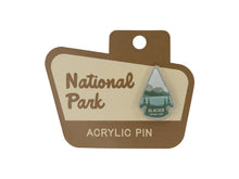 Load image into Gallery viewer, Wildtree Glacier National Park Acrylic Pin on National Park Shaped Sign Display Backing
