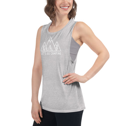 Let's Go Camping Ladies’ Muscle Tank