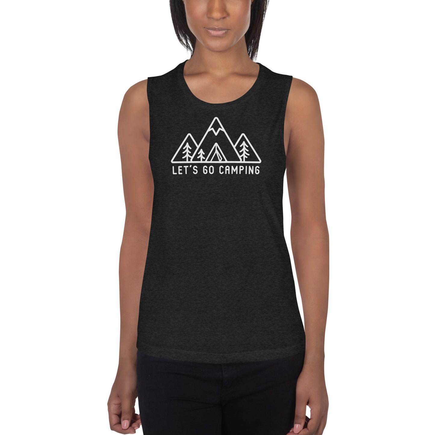 Let's Go Camping Ladies’ Muscle Tank