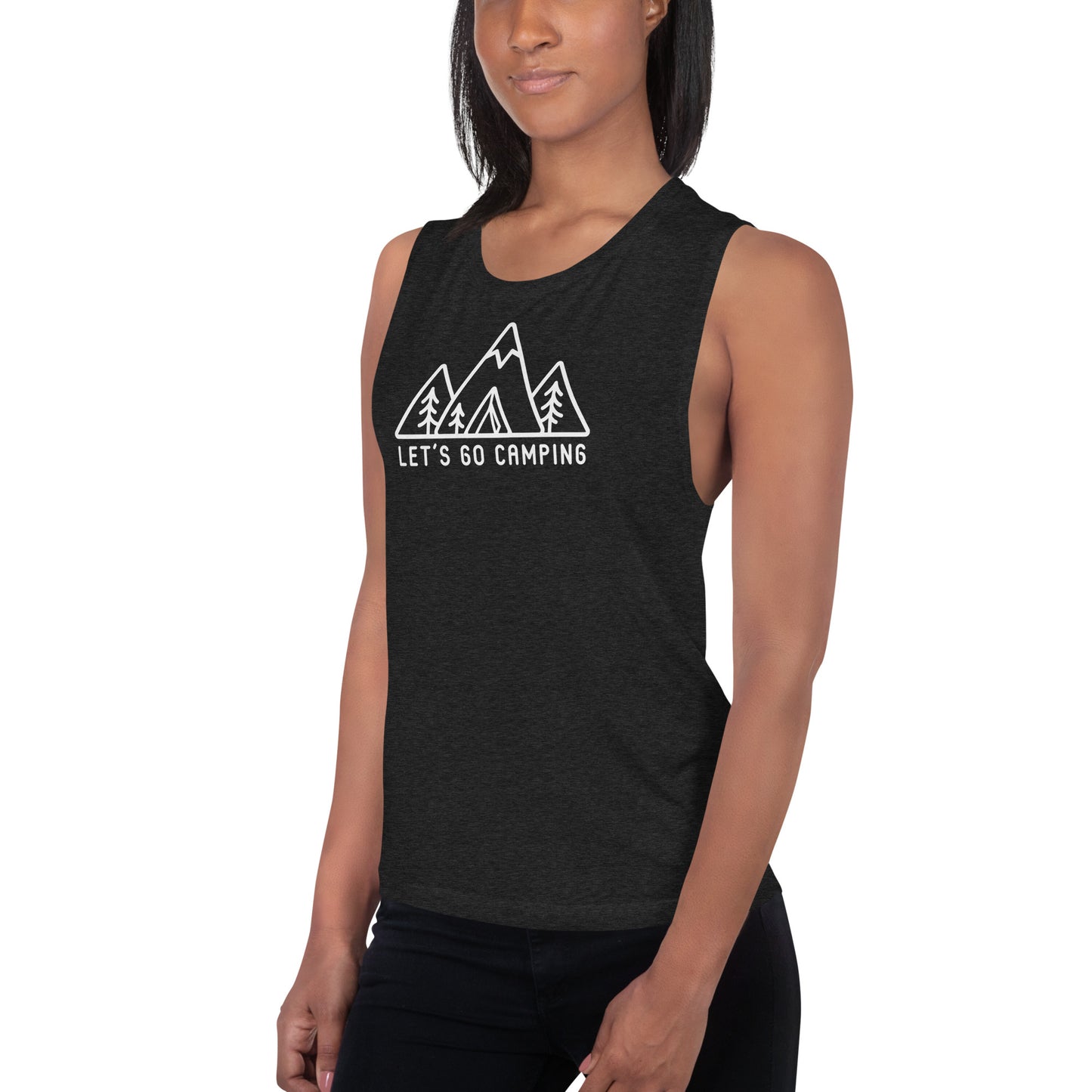 Let's Go Camping Ladies’ Muscle Tank