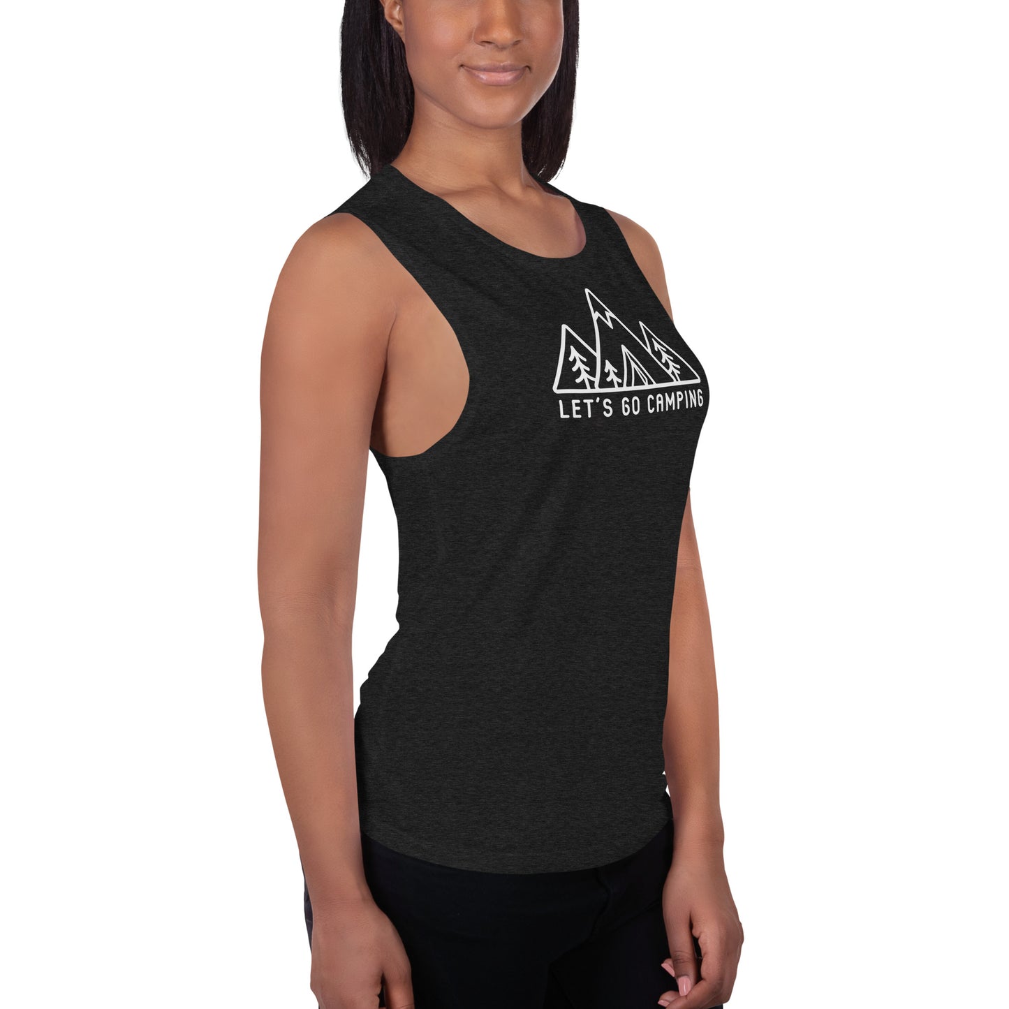 Let's Go Camping Ladies’ Muscle Tank