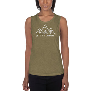 Let's Go Camping Ladies’ Muscle Tank