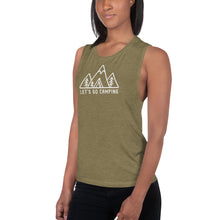 Load image into Gallery viewer, Let&#39;s Go Camping Ladies’ Muscle Tank
