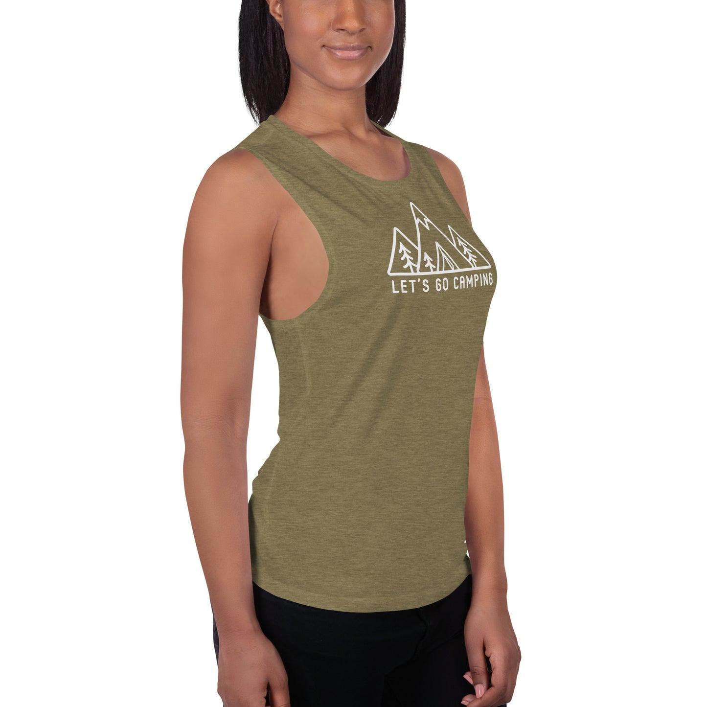 Let's Go Camping Ladies’ Muscle Tank