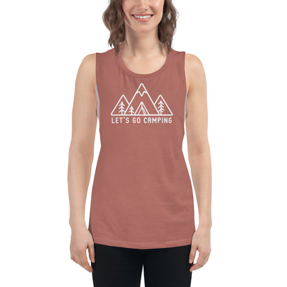 Let's Go Camping Ladies’ Muscle Tank