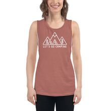 Load image into Gallery viewer, Let&#39;s Go Camping Ladies’ Muscle Tank
