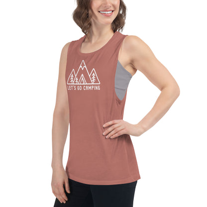 Let's Go Camping Ladies’ Muscle Tank